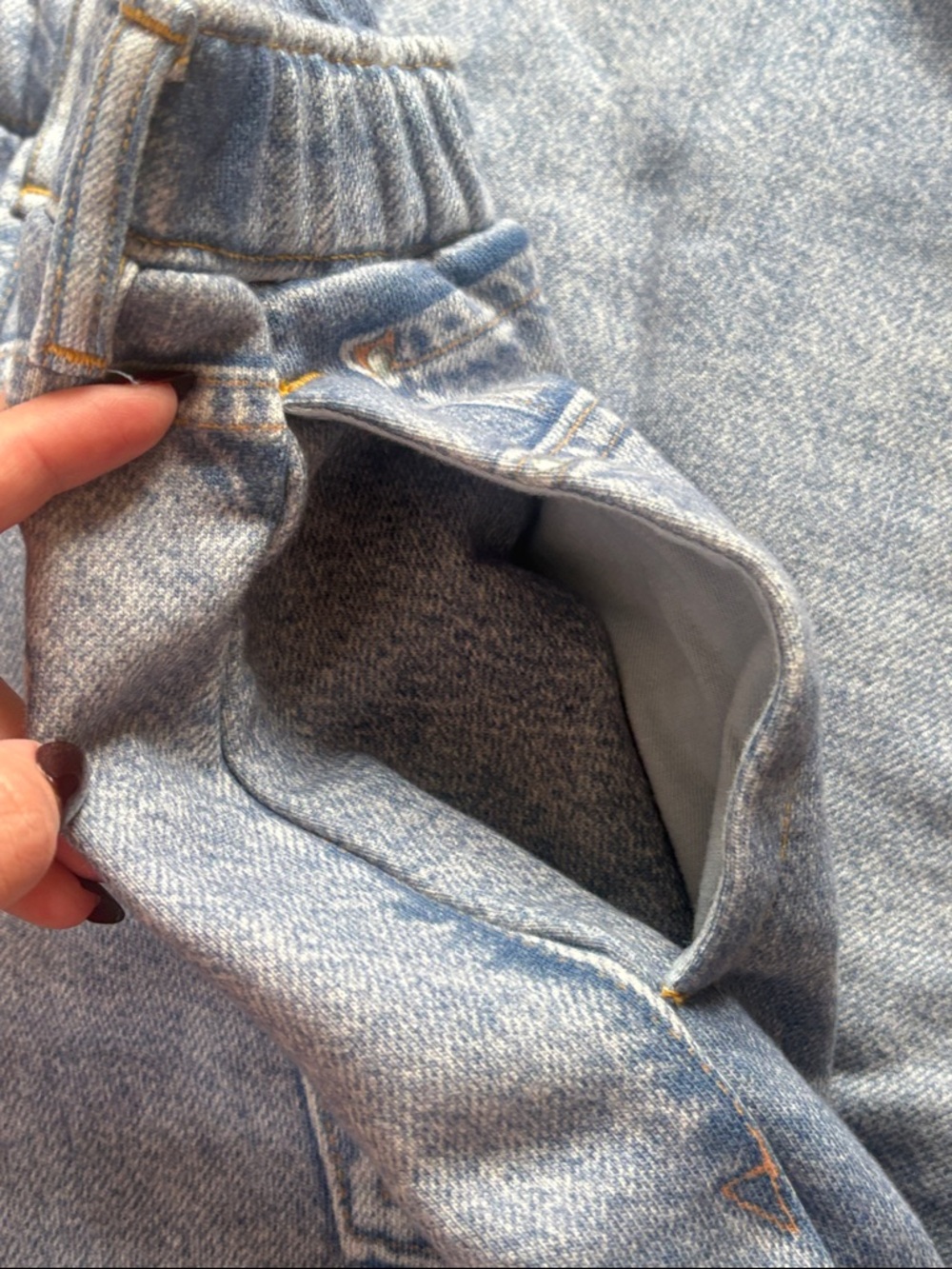 💛 GAP Light Blue Wide-Leg Jean Sweatpants - Picture 10 of 10